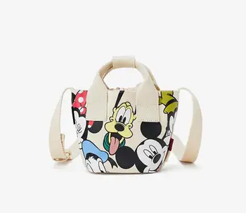 Disney mcikey mouse Bolsa de ombro das Mulheres Novas Ombro Messenger Bag Bonito Impresso Saco de Lona bolsa