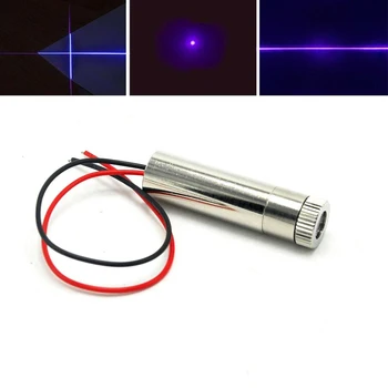405nm 20mW em Foco Ponto/Linha/Cruz do Laser de Diodo Módulo Violeta/Azul Luz 12x35mm