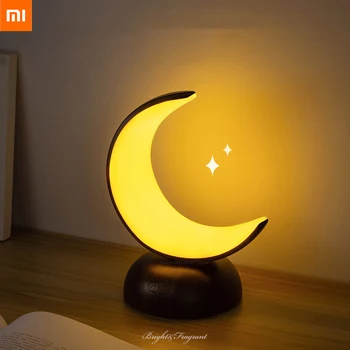 Xiaomi Lua aromaterapia lâmpada criativo desktop 3D de meia-lua lâmpada stepless de escurecimento de aromaterapia, o óleo essencial atmosfera da lâmpada