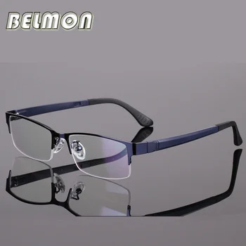 BELMON Espetáculo Armação de Óculos Homens Computador Óptico de Óculos Para os homens Transparente Lente Clara Armação 0 de grau RS301