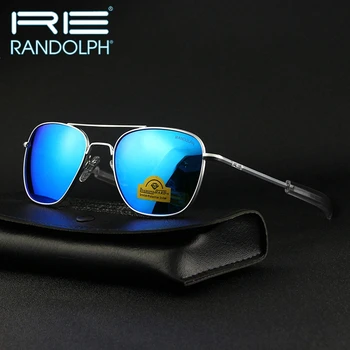 Randolph RE Óculos de sol dos Homens Mulher Marca do Designer Americano Militares do Exército Óculos de Sol de Aviação AGX Temperado Gafas De Sol Hombre