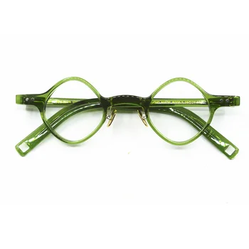 BETSION de Alta Qualidade Vintage Acetato Criativo de Óculos para Homens Mulheres Óptico Prescrição de Óculos Pequenos Irregular Quadro