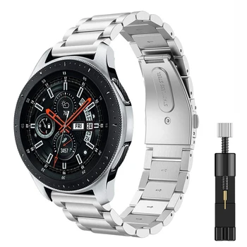 22mm Alça de Metal Para Samsung Galaxy Watch 3/Huawei GT2/Amazfit GTR pulseira de aço Inoxidável pulseira De 20 mm de Samsung Assista 5 4