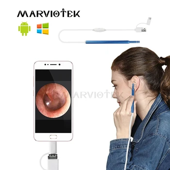 3 em 1 Limpeza de Ouvidos Endoscópio de Alta Definição Visual Earpick Ouvido Colher de Cuidados de Saúde USB Ferramenta de Médico da família Mini Câmera Ouvido limpo