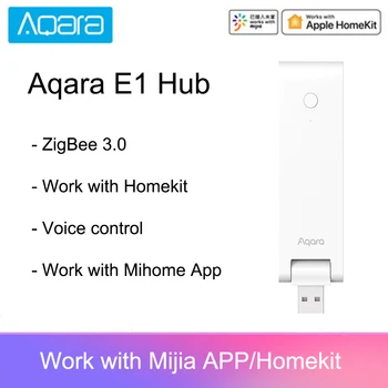 2021 mais Recentes Aqara E1 Concentrador Gateway com Zigbee 3.0 Controle Remoto Trabalho de Casa Mijia APP HomeKit Toda a Casa, Sistema de Casa inteligente