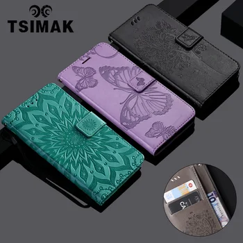 Tsimak Case Para Samsung Galaxy S7 Borda Alta Qualidade Flip PU Carteira de Couro Tampa da caixa do Telefone Coque Capa