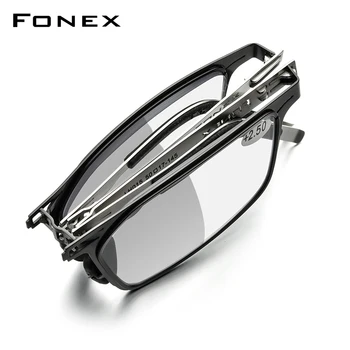 FONEX Fotossensíveis Cinza Azul de Luz de Bloqueio de Dobramento de Óculos de Leitura Homens Mulheres 2021 Novo Hipermetropia Leitor Anti Azul de Óculos LH015