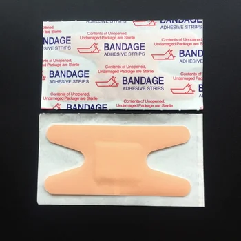 100pcs H em Forma de Adesivo Curativo para Primeiros Socorros Médica Molho Esbaforido Fita de Gesso de Emergência em Viagens Band Aid Patches 76x38mm