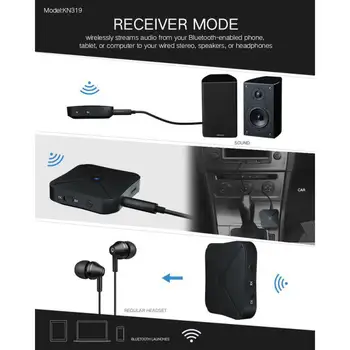 Bluetooth 5.0 Receptor Transmissor 2 EM 1 Música Áudio Estéreo sem Fio Com Adaptador RCA 3,5 MM Jack AUX Para Casa de Carro de TV MP3 PC