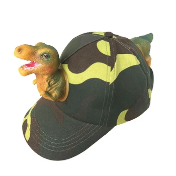 3D Dinossauro Exterior do Tampão Ajustável Tampa de Algodão Homens Mulheres Multicolor Rabo de cavalo Bonés de Beisebol de Lazer ao ar livre Sol da Camuflagem do Chapéu