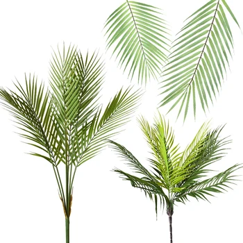 70-125 cm Artificiais Grande Rara Árvore de Palma Verde Realista Plantas Tropicais Interior de Plástico Falso Árvore Home Hotel de Estilo de Natal
