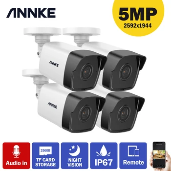 ANNKE C500 Ultra FHD 5MP Câmera IP POE IP67 Exterior Interior Impermeável de Segurança Bala de Visão Noturna Alerta de e-Mail Auido na Câmara