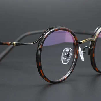 TR90 Transparente, Óculos Redondos Homens Mulheres Vintage Óptico de Óculos com Armação de Prescrição Armações de óculos homem Limpar Óculos de Oculos