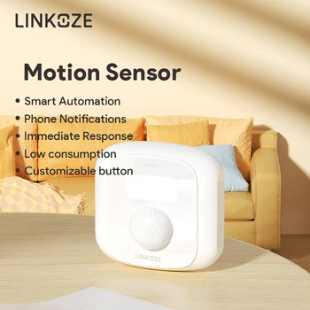 LINKOZE Sensor de Movimento ZigBee/Wireless wi-Fi Detector Infravermelho de Segurança de Assaltante Alarme do Sensor de vida Inteligente de Controle de APLICATIVO Compatível