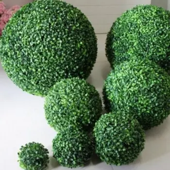 Grande Decoração ao ar livre plantas de grama plástica bola Verde Artificial de Plantas Bola Topiary Árvore de Buxo Festa de Casamento