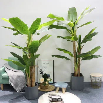 120/150cm Grande Artificial de Plantas Bonsai Falso Bananeira em Vasos de Interior Home Andar ao ar livre Decoração Tropical Verde Landscap