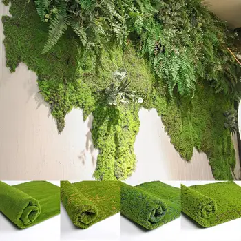 Artificial Moss Falso Verde, as Plantas Artificiais Moss Grama Para a Loja Casa do Pátio do Jardim da Decoração de Parede, Decoração de Sala de estar Supplies100*100 cm