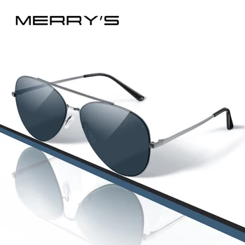 MERRYS DESIGN Homens Clássicos Piloto de Óculos de sol Para a Condução de Pesca CR39 HD Polarized Mens Óculos para a Proteção UV400 S8226