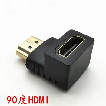Compatível com HDMI de 90 Graus Ângulo Direito de Adaptador compatível com HDMI 270 Graus de HDMI Macho para Fêmea do Cotovelo Conversão de Cabeça