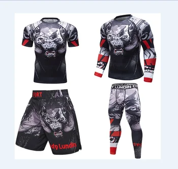 Cody Lundin 2021 Camisa de Compressão Compressão Calças de Desporto Atender Homens de MMA Fitness Manga Curta Masculina de Ginástica Camisa de Treino do Sportswear