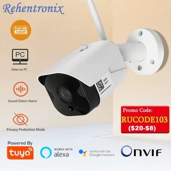 Tuya Exterior, wi-Fi Câmera de Segurança ONVIF 1080P Bala de CCTV Câmera de Vigilância de Suporte de Ler no PC Alexa Inicial do Google sem Fio Cam