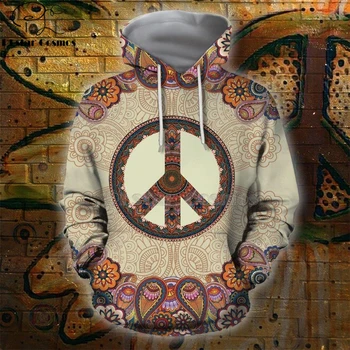 cânhamo ervas Daninhas real Hippie Mandala Trippy Resumo Psicodélico 3d hoodies/Casaco de Inverno Outono de manga Longa streetwear-3
