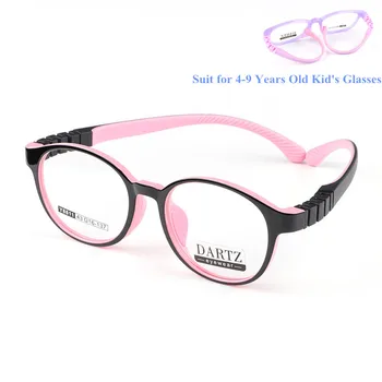 4-9 Anos, Crianças de Óculos Redondos TR90 de Prescrição de Óculos, e a Miopia Crianças da Borracha de Silicone do Olho de Gato Menina cor-de-Rosa Espetáculo