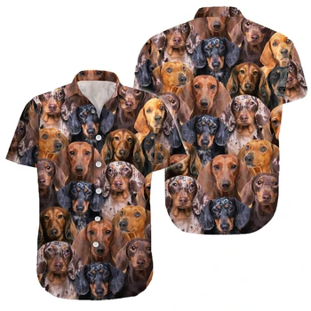 Dachshund Botão De Camisas De Cão Havaiano Camisas De Wiener Camisa Havaiana Camisas Para Homens Dachshund Presentes Dachshund Amantes