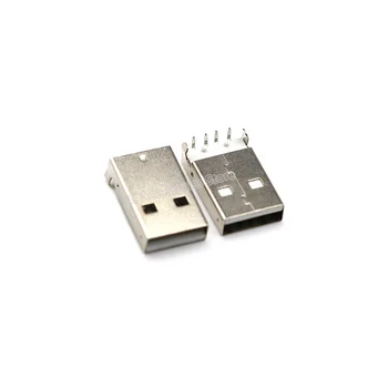 10PCS USB macho A cabeça do macho / arpão USB 4P curva de 90 graus pin conector USB direto ligue / SMD