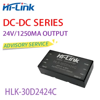 Frete grátis 5pcs/monte DC DC conversor módulo HLK-30D2424C Hi-energia de Ligação do módulo 9-36V para 24V 1250mA saída de 91% de eficiência