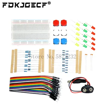 Kit de iniciação Para UNO R3 Mini Protoboard LED Jumper de Fio, Botão para arduino Kit Diy