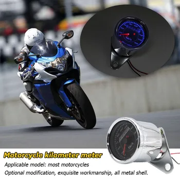 Venda quente da Motocicleta do Odómetro Clássico Delicado Universal 12V Motocicleta Retro iluminação LED Velocímetro Odômetro 0-180km/h