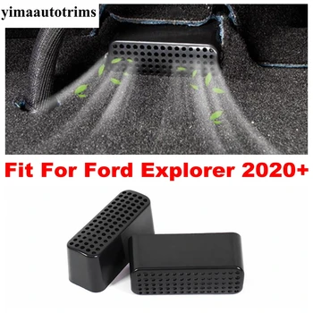 2 PCS Carro de Saída de Ar Sob o Assento AC Vent, Anti-reboque, Poeira Tampa de Plástico Guarnição de Interiores, Acessórios Para Ford Explorer 2020 2021