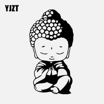 YJZT 9.4 CM*17,8 CM de Buda, o Budismo a Religião Religiosa Vinil autocolante em Adesivos de carros Preto/Prata C3-1555