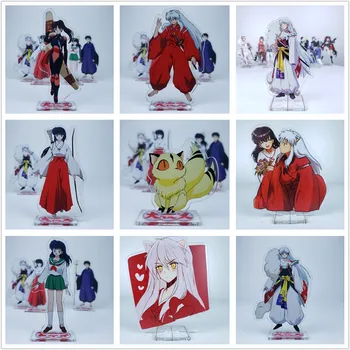 Anime Inuyasha Figura de Ação Boneco Higurashi Luta Sesshoumaru Kikyō Naraku Bankotsu de Acrílico com Suporte de Brinquedo 15cm para o Presente