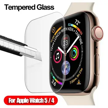 Não Cobertura Completa do Filme Protetor de Tela 3D Protetores de Vidro Temperado de Película Protetora 40mm 44mm Para a Apple Assista 5 4 Smartwatch