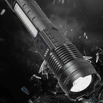 Poderoso XHP100 Lanterna Led 5 Modos Usb Zoomable Tocha Lanterna 18650 ou 26650 Bateria Melhor Para Acampar ao ar livre Luz da Lâmpada