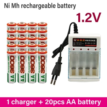 2022 Aa bateria recarregável 3600Mah aa1.2v Ni MH bateria recarregável, aplicável à distribuição gratuita de LED lâmpada de brinquedos Mp3