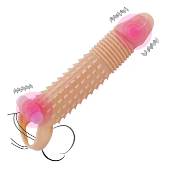 O alargamento Preservativos Brinquedos Sexuais para os Homens Pau Vibrando Anéis Estimular o Clitóris Extender Atraso Clítoris Massager Adultos, Jogos de Sexo Loja