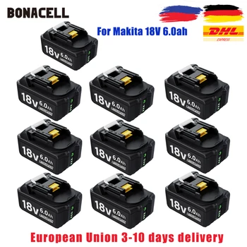 BL1850 Substituição da Bateria para Makita 18V 6.0 Ah Alta Capcaity Compatível com BL1840 BL1830 BL1845 BL1815 BL1820 BL1860B LXT-400
