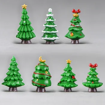 Resina De Árvores De Natal Enfeites De Figuras Jardim Dollshouse Acessórios De Brinquedos De Diy Micro Paisagem Em Miniatura Navidad 2023