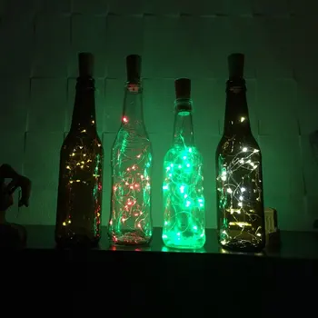 20LED Garland Solar de garrafas de Vinho, as Luzes Solares de Cortiça Luzes de Fadas de Natal do DIODO emissor de Luz de Cobre Garland Fio de Fadas Cadeia de Decoração para uma Festa