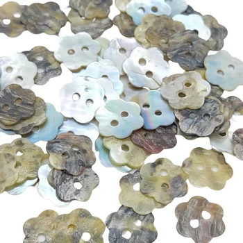 50 pçs/pack 2 Furos Mãe de Pérola Flor Shell de Costura Botões de Scrapbooking Knopf Bouton DIY Acessórios 14mm