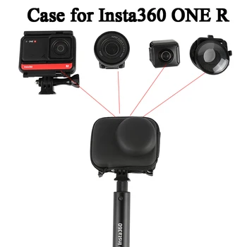 Caso Saco para Insta360 UM R RS Compatível Dupla-Lente 360 Mod,4K Grande Angular, lente Leica, Lente de Vidro de Guardas para Proteger a Caixa de Acessório