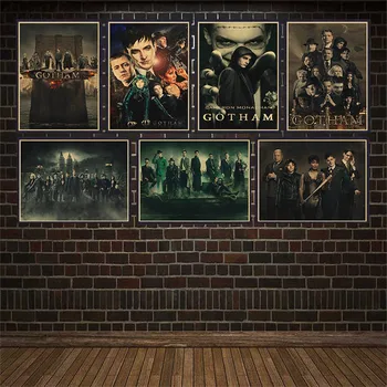 Gotham Série De Tv, Cartazes E Estampas De Papel Kraft Arte De Parede Imagem Do Poster Decorativo Decoração De Casa
