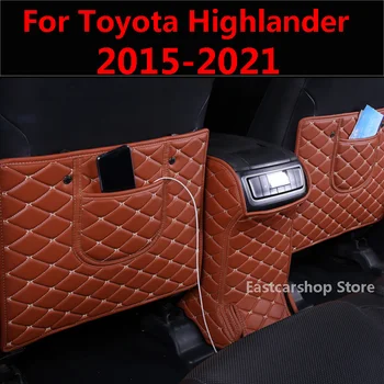Para a Toyota Highlander XU50 XU70 2020 2021 2022 Traseira do Carro Assento Anti-Kick Pad Tampa do Assento Traseiro apoio de Braço Tapete de Proteção 2019 2018 2017