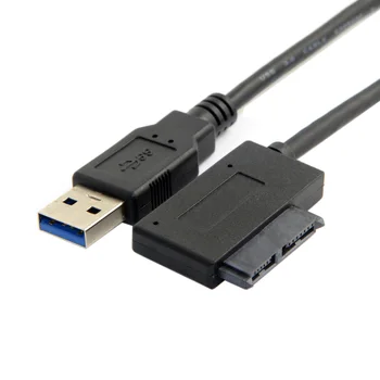 CY Xiwai USB 3.0 7+6 13pin Slimline Sata Cabo Adaptador para Laptop CD DVD Rom Drive Óptico