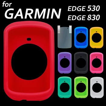 Garmin EDGE 530 caso protetor de BORDA 520PLUS 530 830 Silicone, Tampa protetora de bicicleta GPS de computador de bicicleta proteção de tela do filme