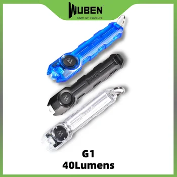 WUBEN G1 USB Recarregável LED Lanterna elétrica do Keychain 40Lumens IP65 Impermeável do ECD Tocha Apropriado para ao ar livre