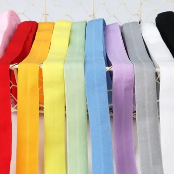  20mm Dobre Bandas Multicolor Spandex Elástico Fita Crianças Laço do Cabelo de DIY de Costura Guarnição do Laço Faixa da Cintura de Acessórios do Vestuário